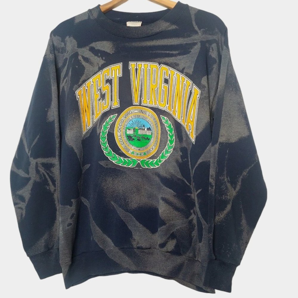 LOGO 7 West Virginia Black Sweatshirt with Yellow and Green Graphic